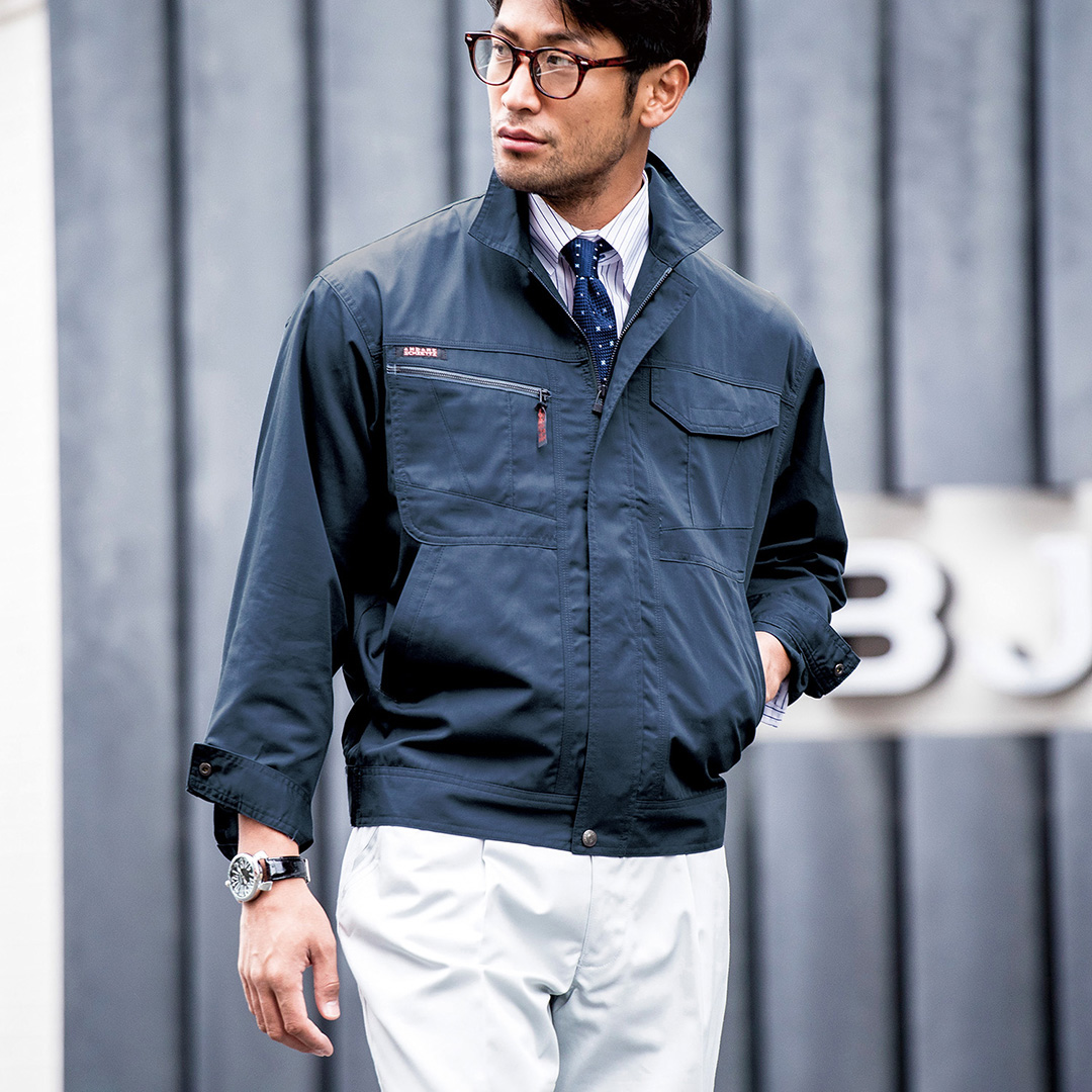 シルバー 作業着 仕事服 オシャレ コーディネート