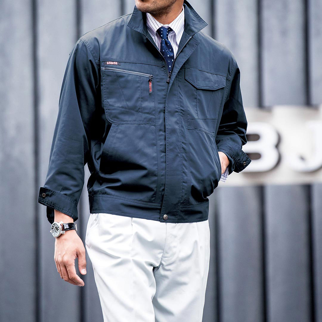 シルバー 作業着 仕事服 オシャレ コーディネート