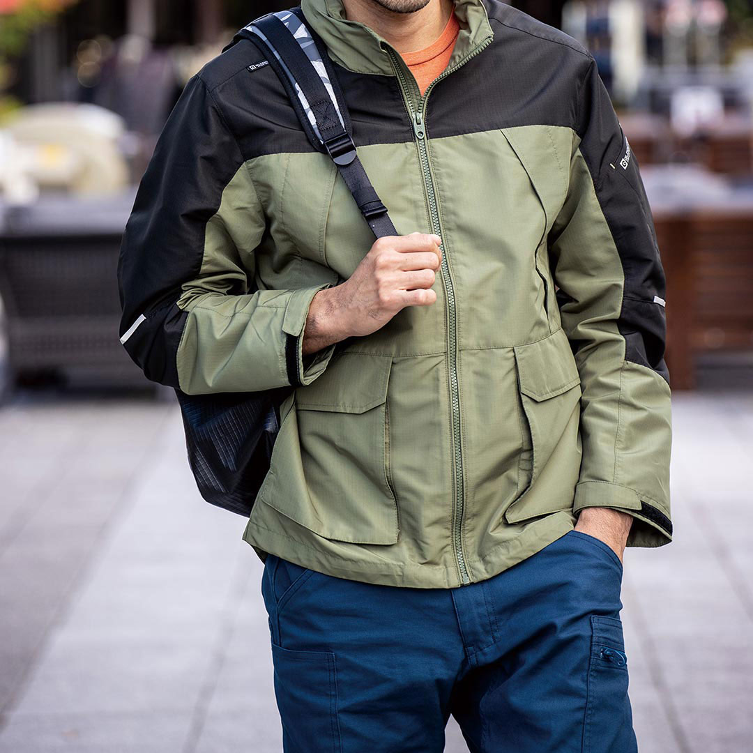 グリーン 作業着 仕事服 オシャレ コーディネート